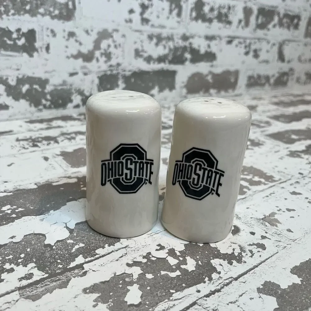 Ohio state buckeyes salt and pepper shakers